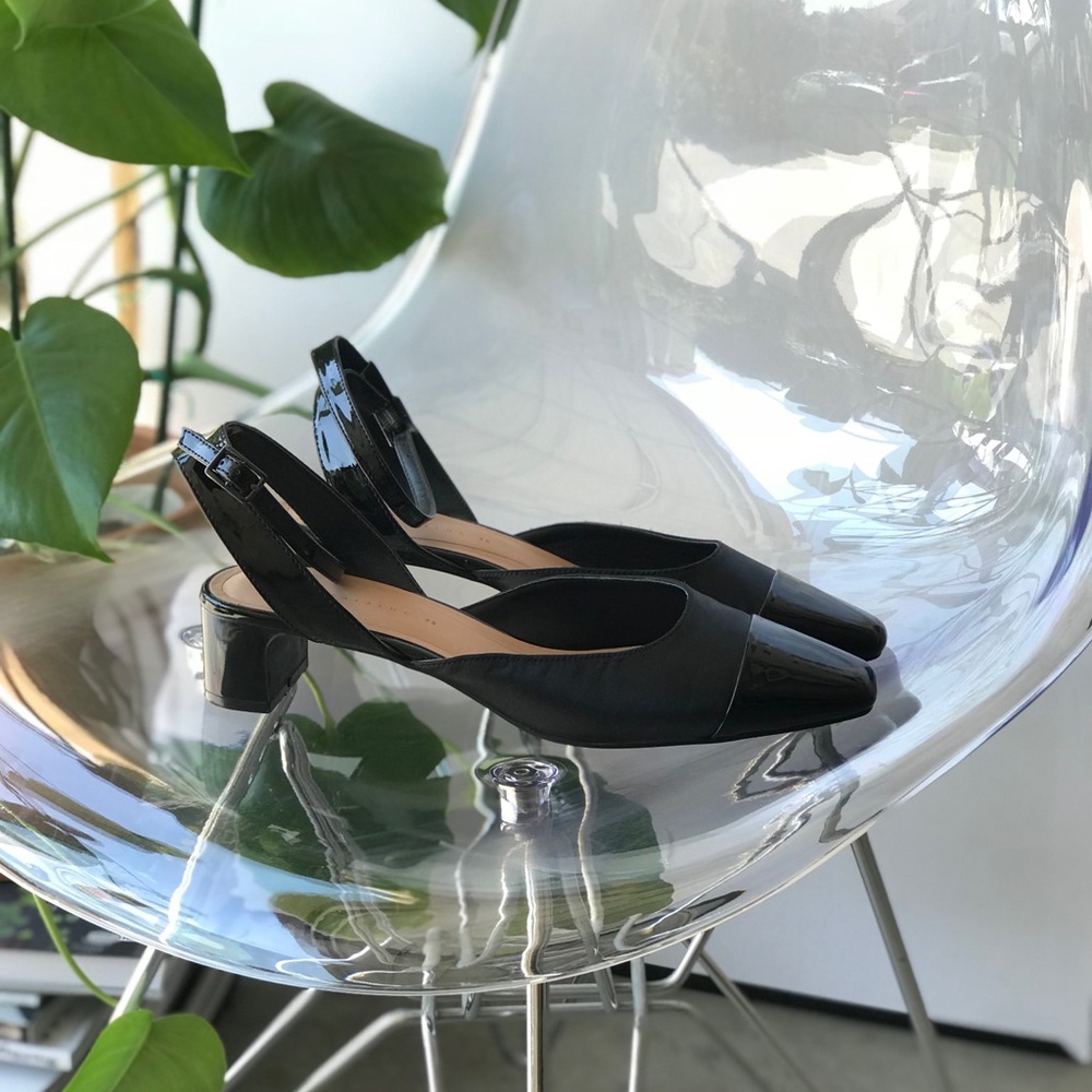 Zara Ankle Strap Low Heels